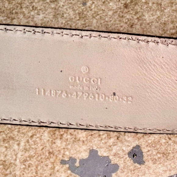 Gucci Guccissima Red Interlocking Belt - Picture 3 of 3